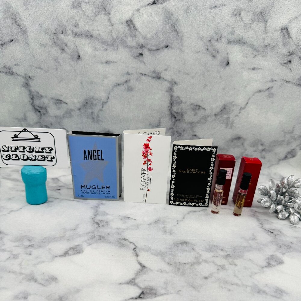 Lot of 5 Mugler,Kenzo,Marc Jacobs,Cartier,Christian Louboutin,Angel,Vole-5pc-NEW
